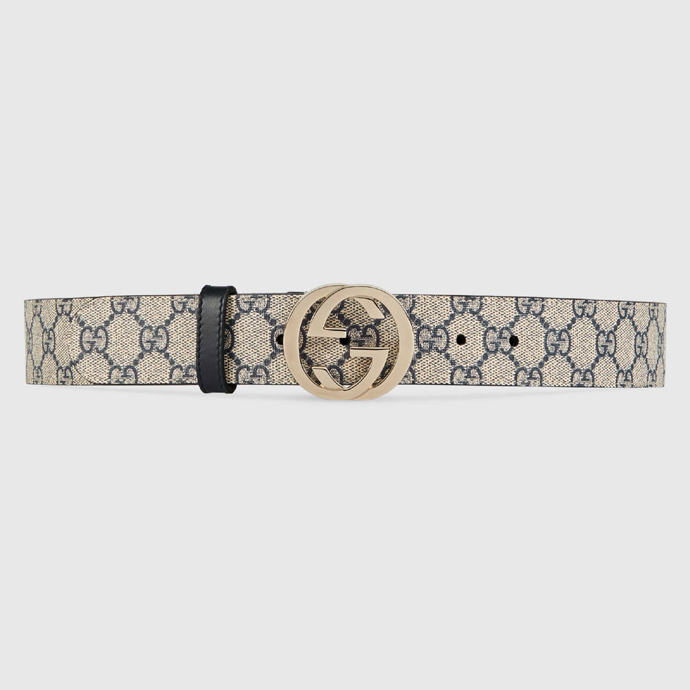 Gucci GG Supreme belt with G buckle 370543 KGDHG 4075: Image 1