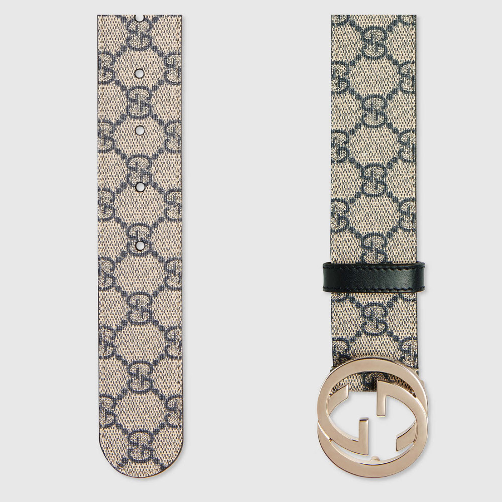 Gucci GG Supreme belt with G buckle 370543 KGDHG 4075: Image 2