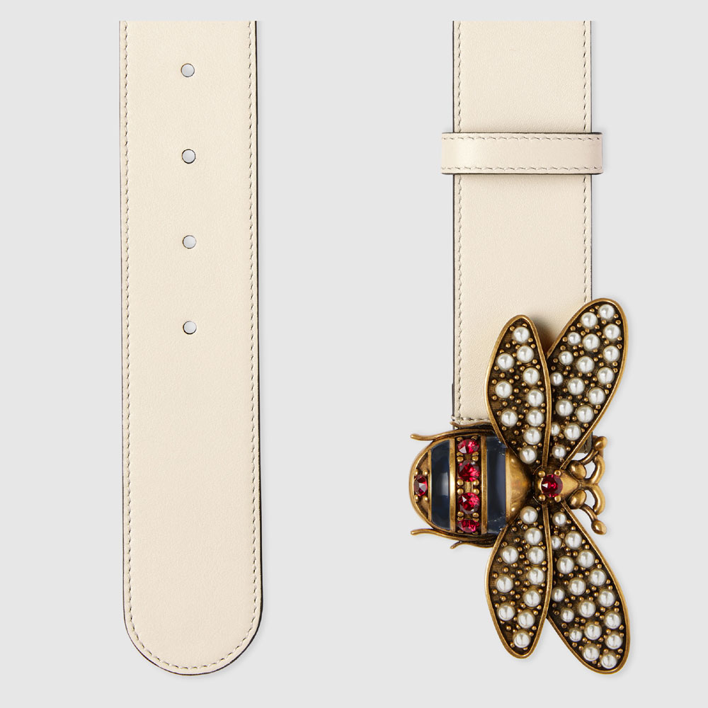 Gucci Queen Margaret leather belt 499637 0GUDT 9075: Image 3