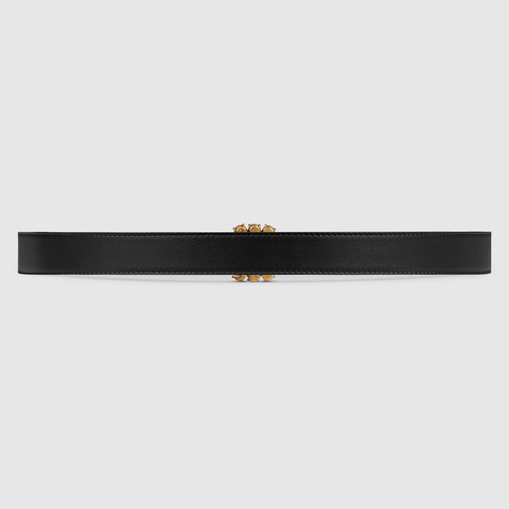 Gucci Leather belt with Double G and crystals 501175 AP0IT 8230: Image 3