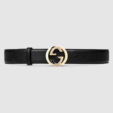 Gucci Leather belt with interlocking G 370543 AP00G 1000