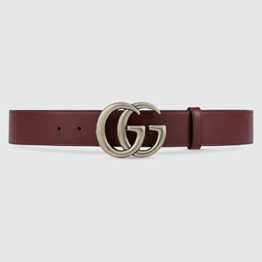 Gucci Leather belt with double G buckle 397660 AP00N 6148