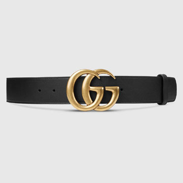 Gucci Leather belt with Double G buckle 397660 AP00T 1000