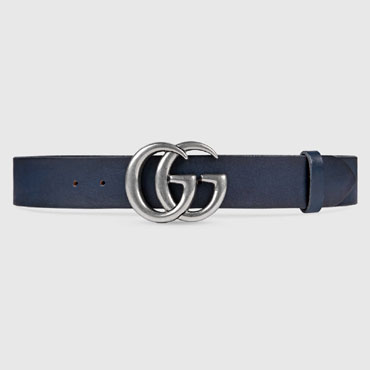 Gucci Leather belt with Double G buckle 406831 CVE0N 4009