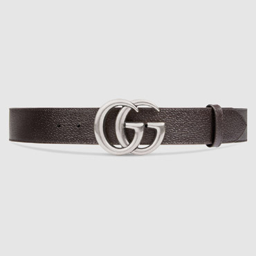 Gucci Leather belt with double G buckle 406831 DJ20N 2145