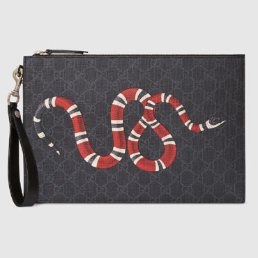 Gucci Bestiary pouch with Kingsnake 473904 GZN1N 1058