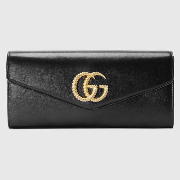 Gucci Broadway leather clutch with Double G 594101 1DB0G 1000