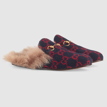 Gucci Mens Princetown GG wool slipper 595891 G38A0 4168