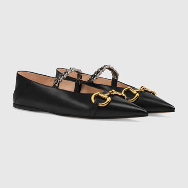 Gucci leather ballet flat Horsebit 621161 1RH00 1000