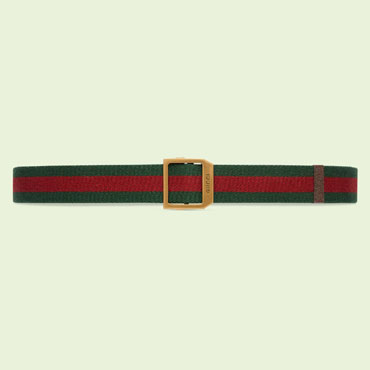 Gucci Web belt with rectangular buckle 700339 HE2VT 8742