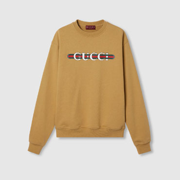 Gucci Cotton Jersey Sweatshirt In Camel 784413 XJGKR 8011