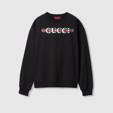 Gucci Printed Cotton Jersey Sweatshirt In Black 789582 XJGLM 1082