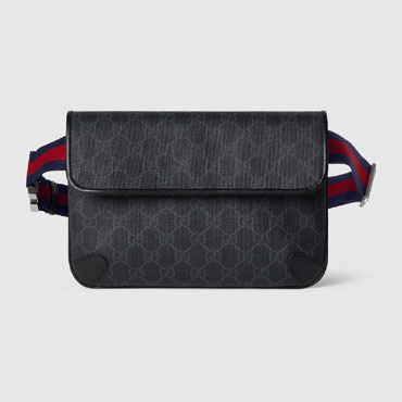 Gucci GG Belt Bag In Black GG Supreme 792091 FADJA 1042