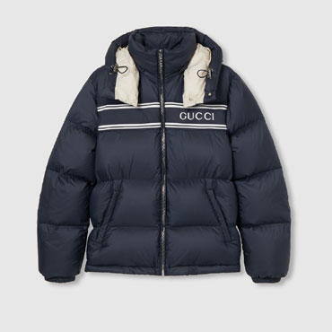 Gucci Nylon Puffer Jacket In Navy 794822 Z8BTA 4215