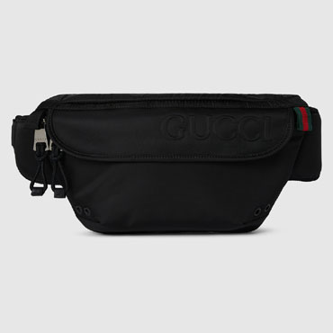 Small Belt Bag With Gucci Logo In Black Nylon 804262 FADR7 1059