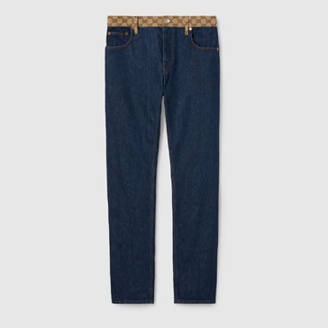 Gucci Tapered Denim Pant In Dark Blue 819255 XDC8F 4759