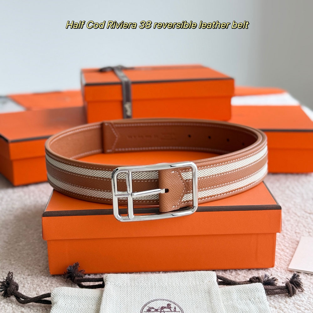 Hermes Half Cod Riviera 38 reversible belt H011767UKAA080: Image 1