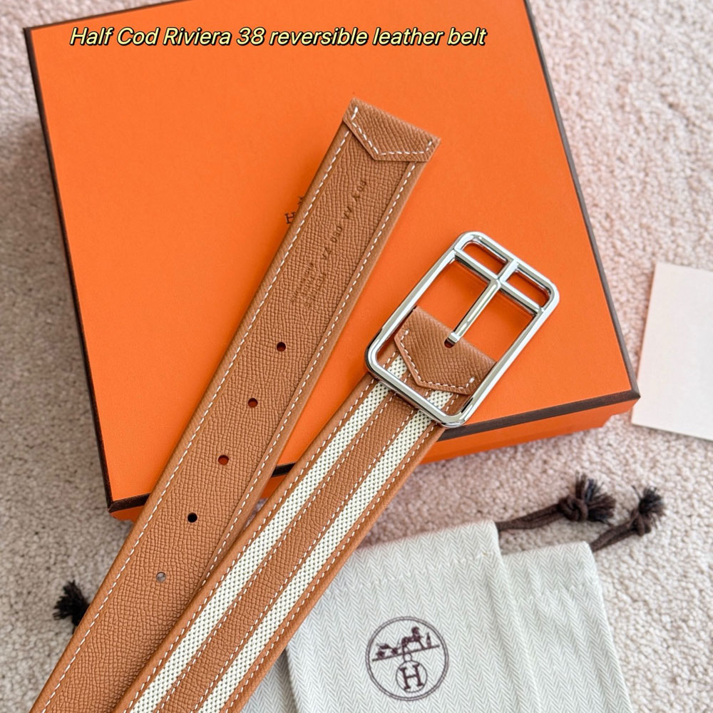 Hermes Half Cod Riviera 38 reversible belt H011767UKAA080: Image 2