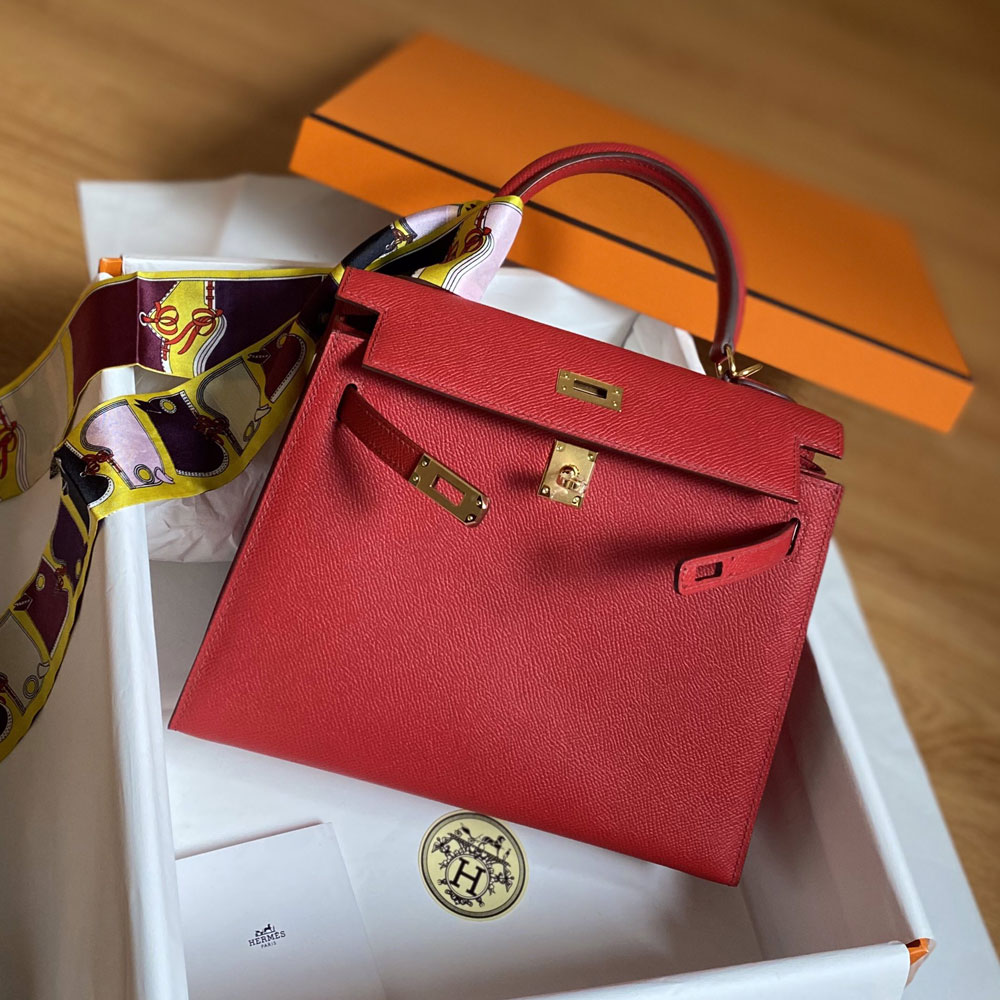 Hermes 25cm Kelly Sellier Rouge Casaque Epsom H027629C0Q5: Image 2