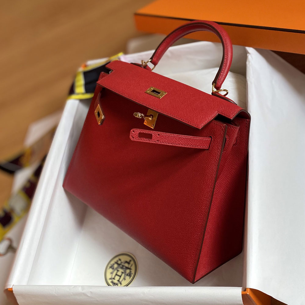 Hermes 25cm Kelly Sellier Rouge Casaque Epsom H027629C0Q5: Image 3