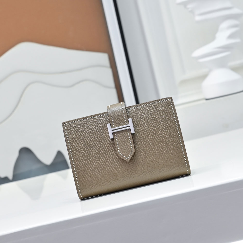 Hermes Bearn mini wallet in Grey H039796CK18: Image 1