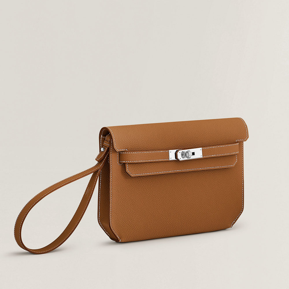 Hermes Kelly depeches 25 pouch in Caramel H078401CK37: Image 2