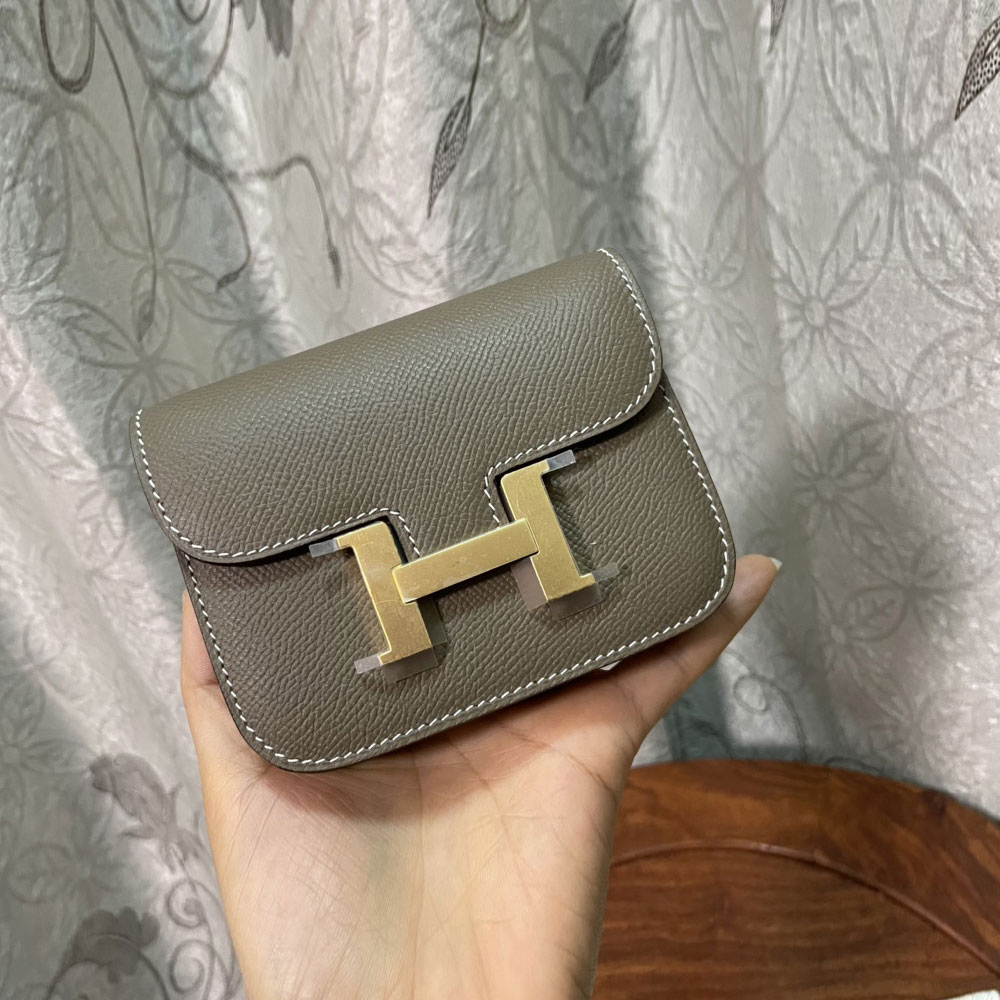 Hermes Constance Slim wallet in Grey H082060CC18: Image 1