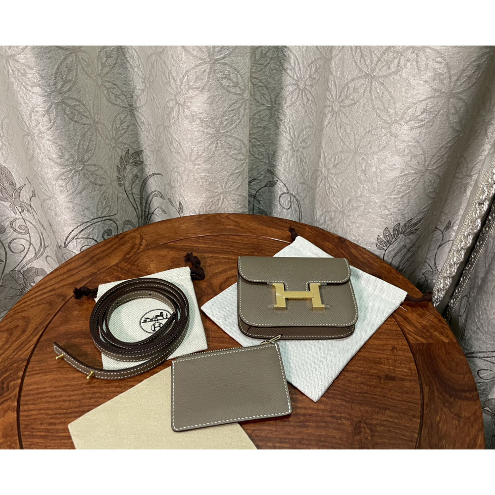 Hermes Constance Slim wallet in Grey H082060CC18: Image 4