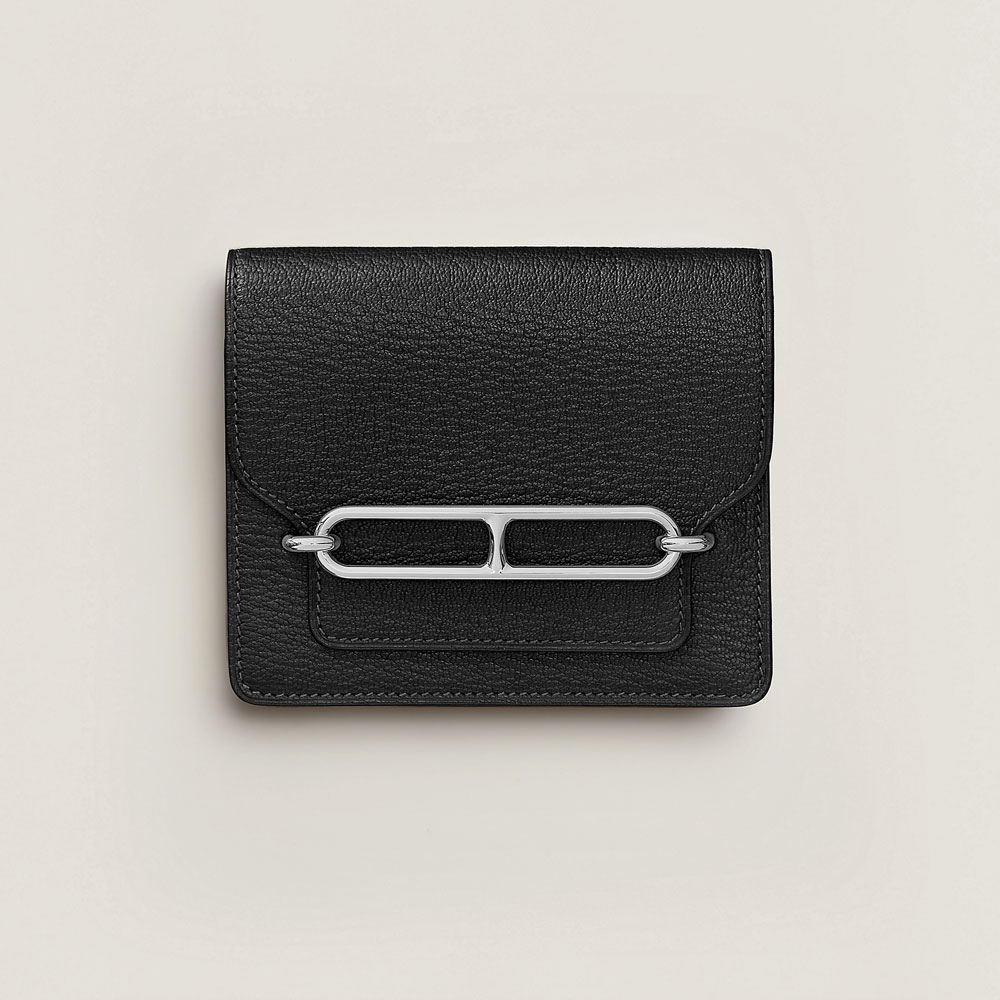 Hermes Roulis Slim wallet in Black H082213CK89: Image 1