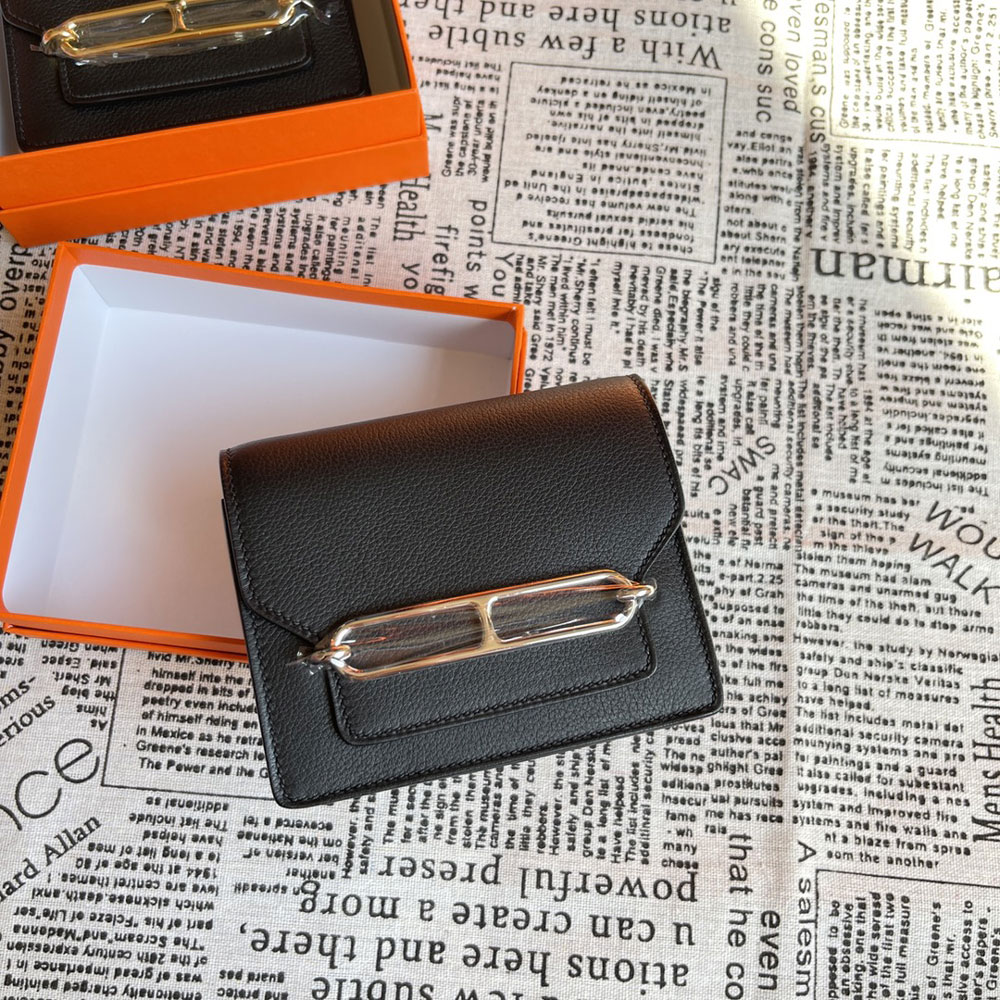 Hermes Roulis Slim wallet in Black H082213CP89: Image 1