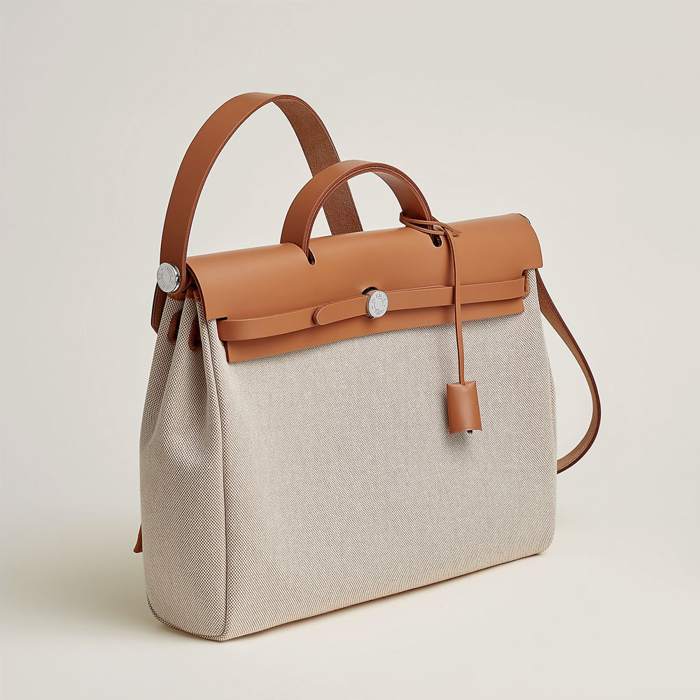 Hermes Herbag Messenger 39 bag in Beige H084623CKAF: Image 2