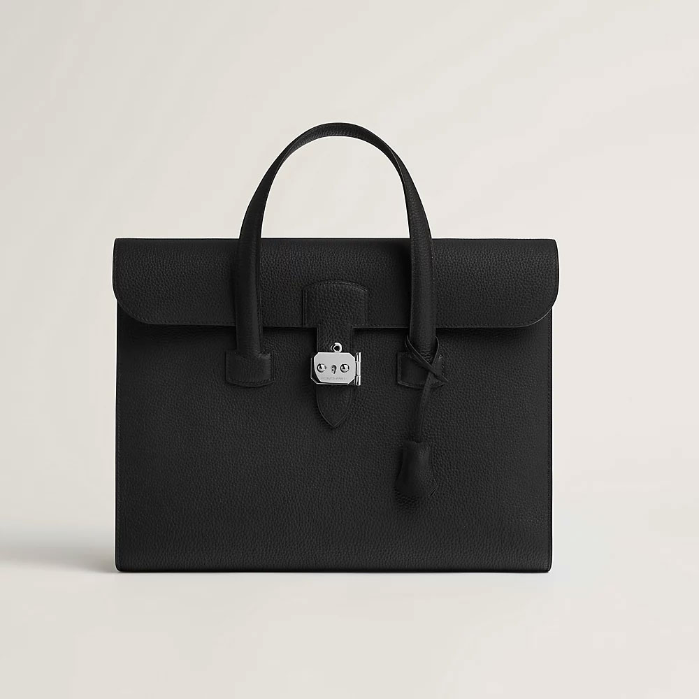 Hermes Sac a depeches light 1-36 briefcase in Black H085721CK89: Image 1