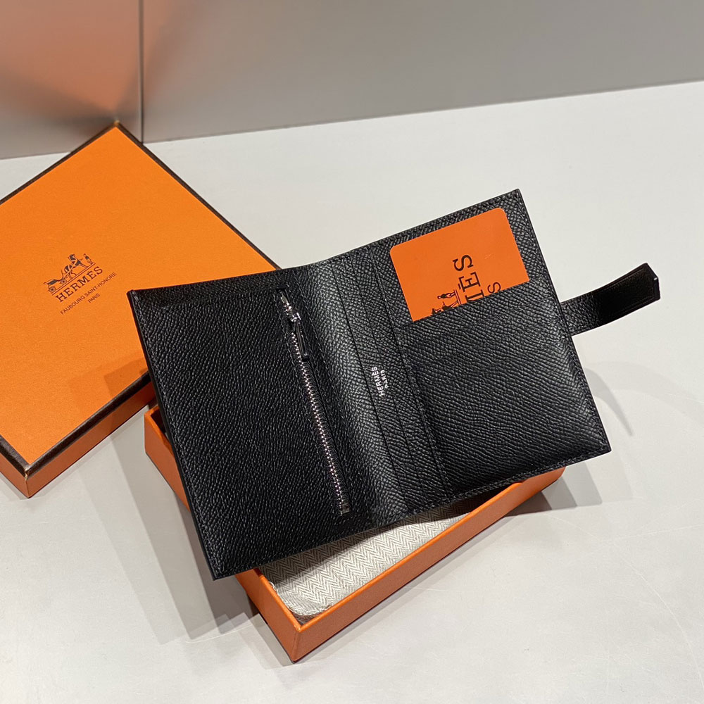 Hermes Bearn Compact monochrome wallet in Black H085916CH89: Image 3