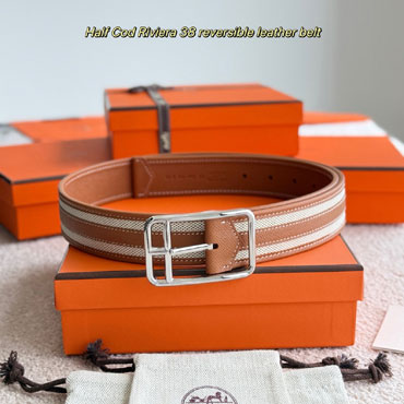 Hermes Half Cod Riviera 38 reversible belt H011767UKAA080
