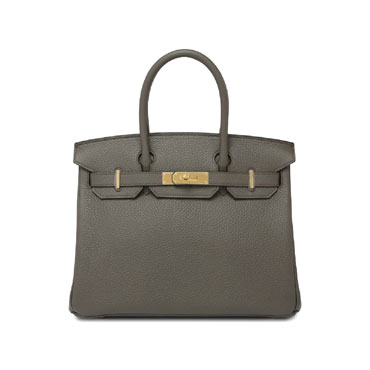 Hermes 30cm Etain Birkin Bag In Clemence Leather H027767CK28