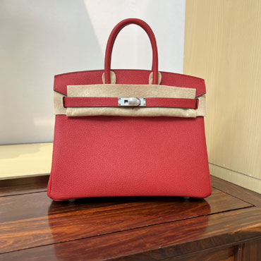 Hermes 25cm Birkin Bag in Red Togo H041344C009