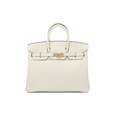 Hermes 25cm Birkin Bag in Cream Crais H041344CKS2