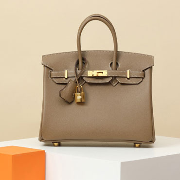 Hermes 25cm Birkin Bag in Etoupe Epsom Gold Hardware