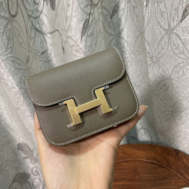 Hermes Constance Slim wallet in Grey H082060CC18