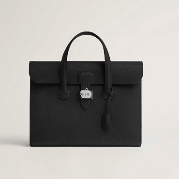 Hermes Sac a depeches light 1-36 briefcase in Black H085721CK89