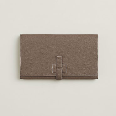 Hermes New H Passant Toutenmain wallet in Grey H085819CK18