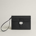 Hermes Sac a Depeches 24 pouch in Black H086415CK89