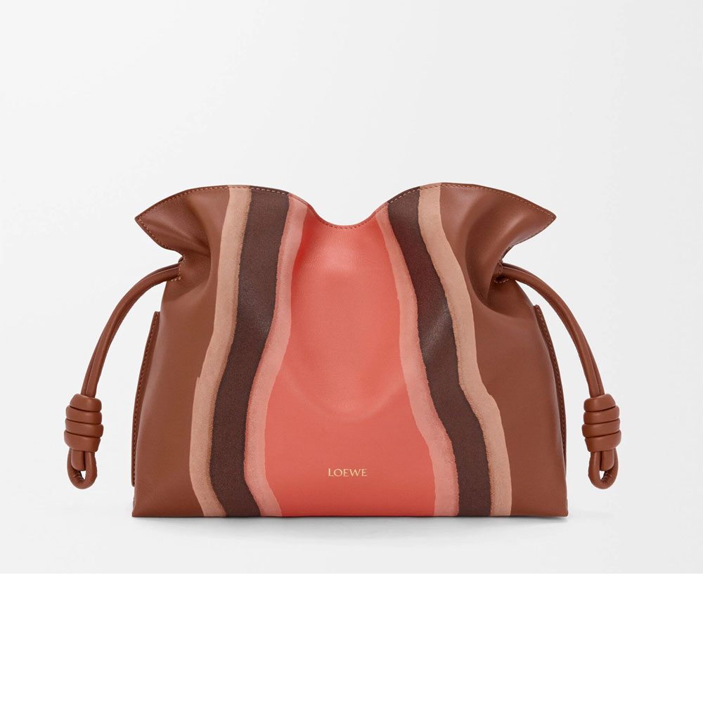 Loewe Medium Flamenco clutch Landscape in nappa calfskin Brown A411FC1XCX 5691: Image 1