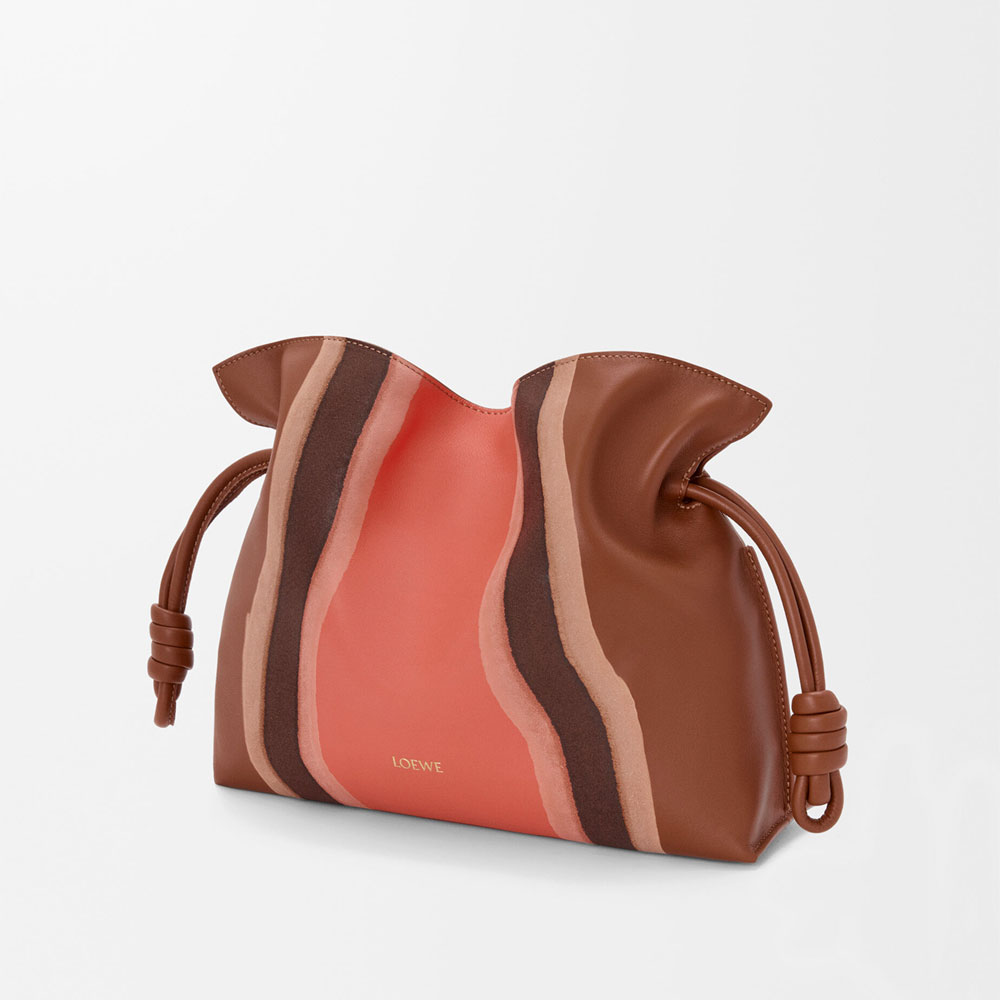 Loewe Medium Flamenco clutch Landscape in nappa calfskin Brown A411FC1XCX 5691: Image 2