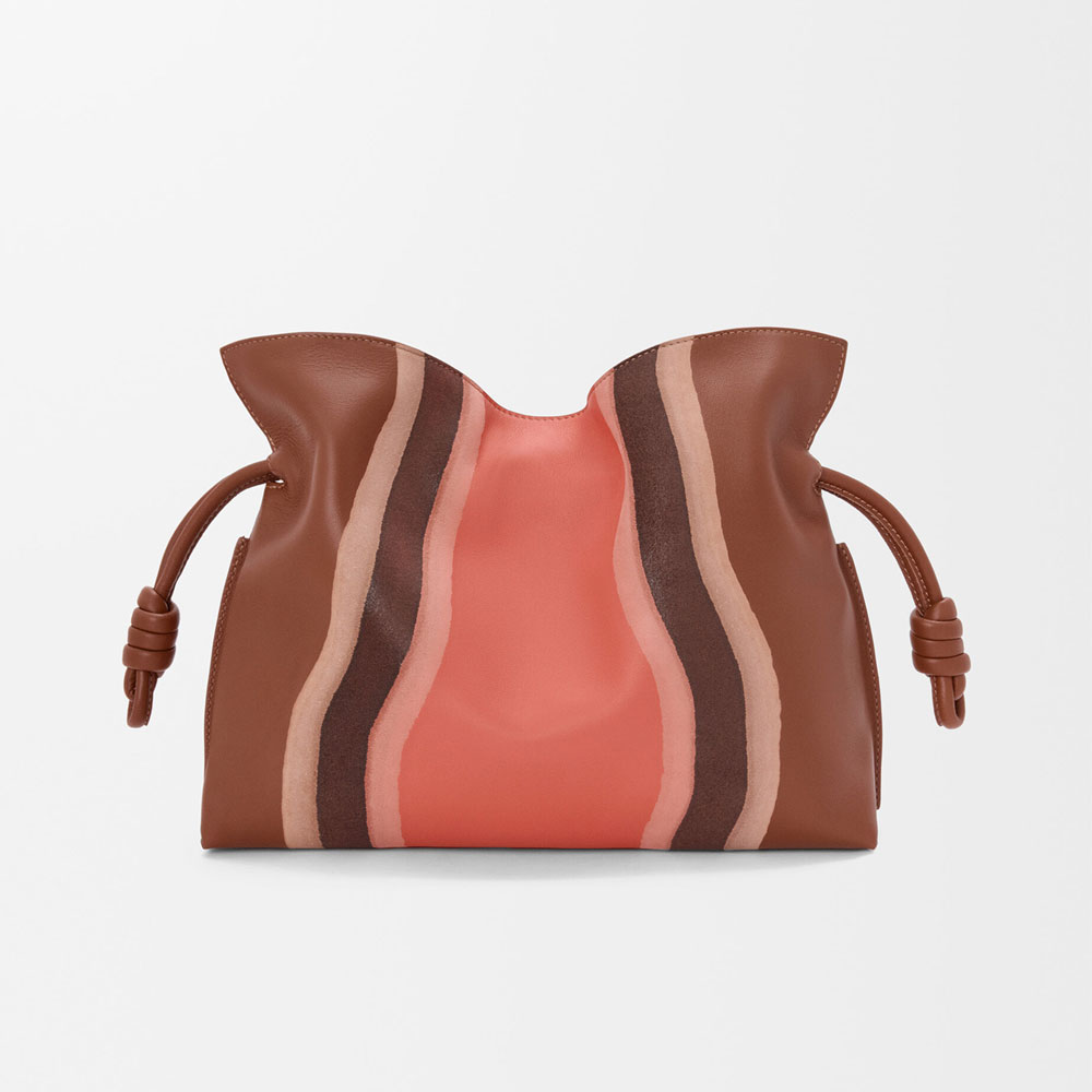 Loewe Medium Flamenco clutch Landscape in nappa calfskin Brown A411FC1XCX 5691: Image 4