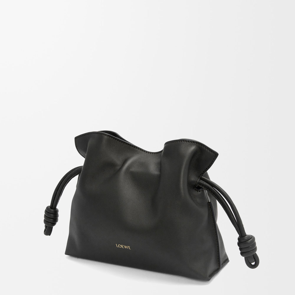 Loewe Mini Flamenco clutch in nappa calfskin Black A411FC2X73 1100: Image 2