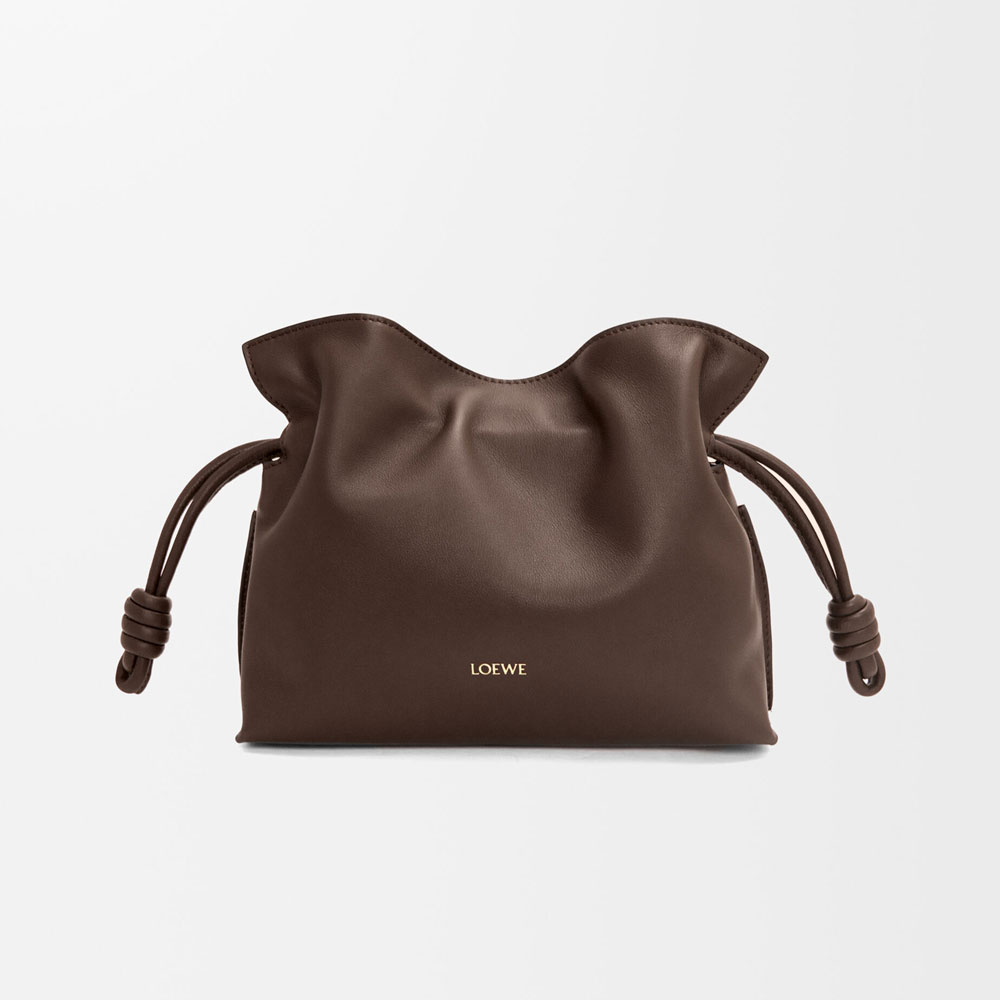 Loewe Mini Flamenco clutch in nappa calfskin Brown A411FC2X73 3606: Image 1