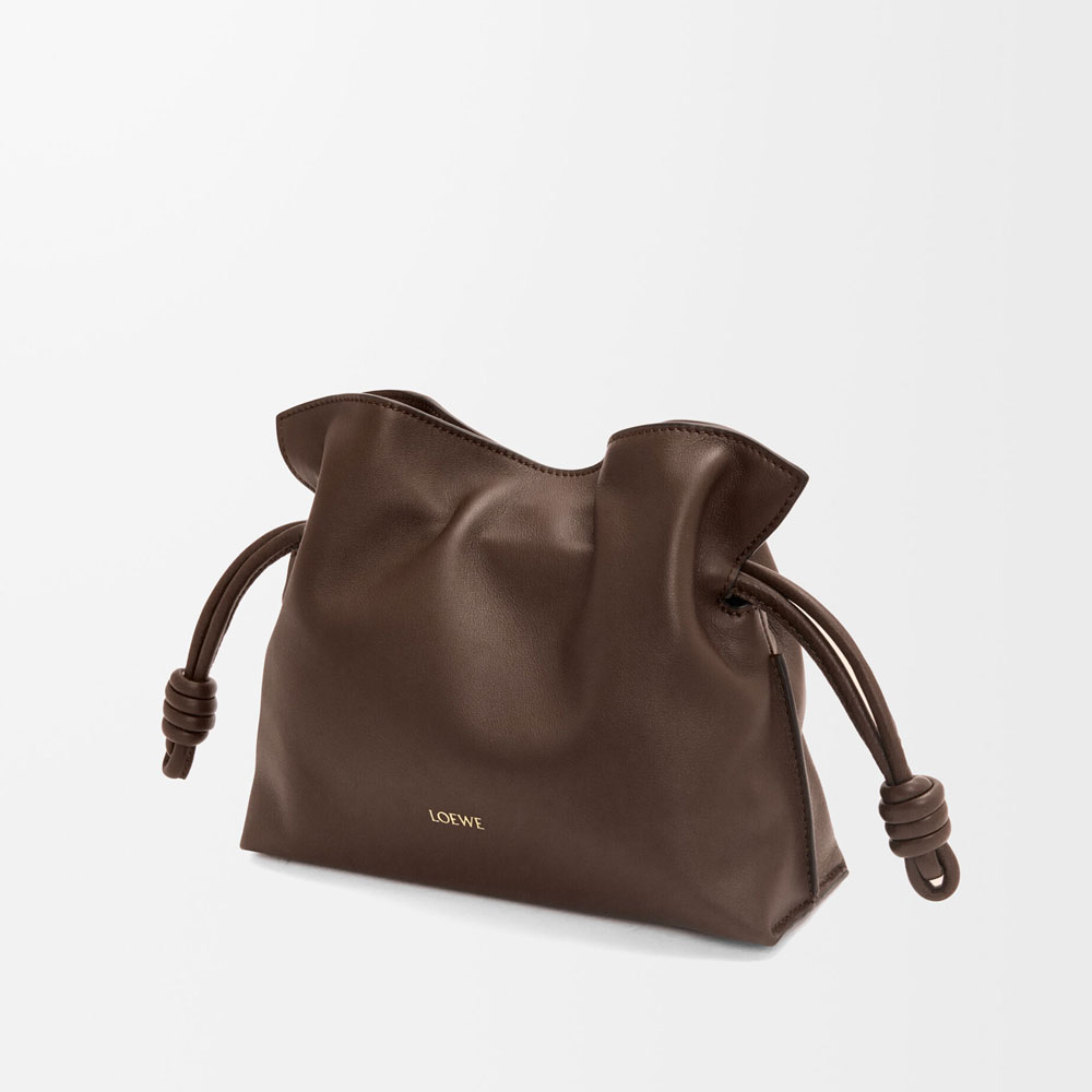 Loewe Mini Flamenco clutch in nappa calfskin Brown A411FC2X73 3606: Image 2