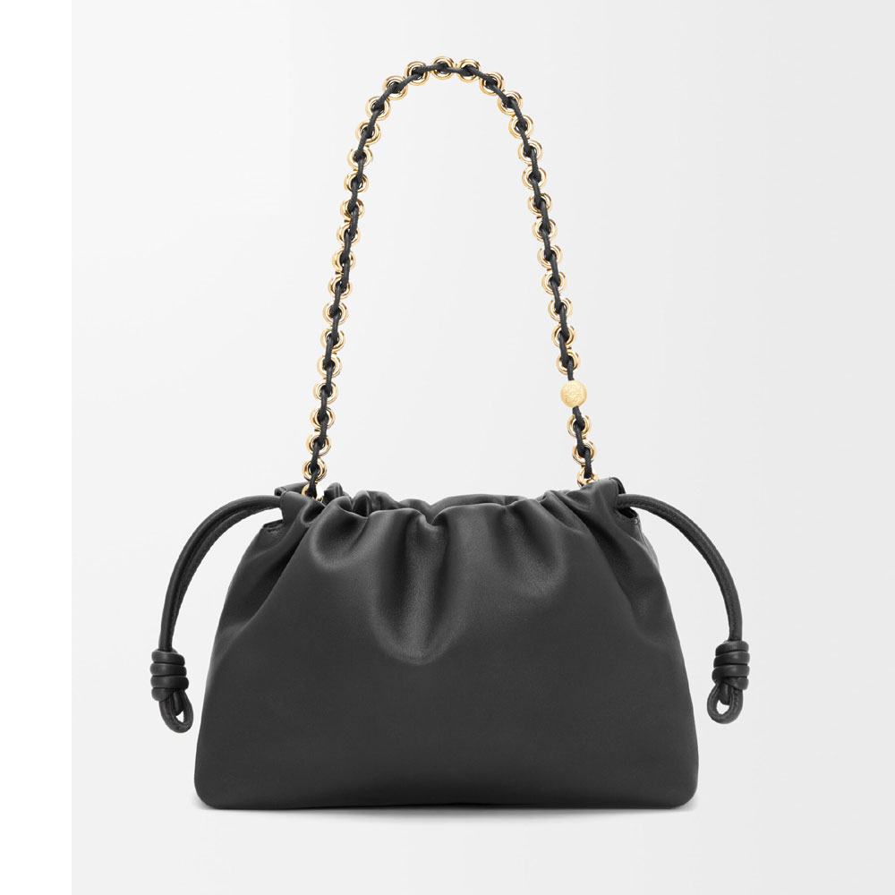 Loewe Medium Flamenco purse in mellow nappa lambskin Black A411FCRX02 1100: Image 4