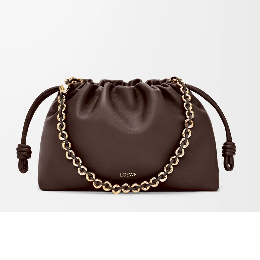 Loewe Medium Flamenco purse in mellow nappa lambskin Brown A411FCRX75 0018: Image 1